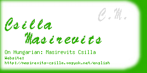 csilla masirevits business card